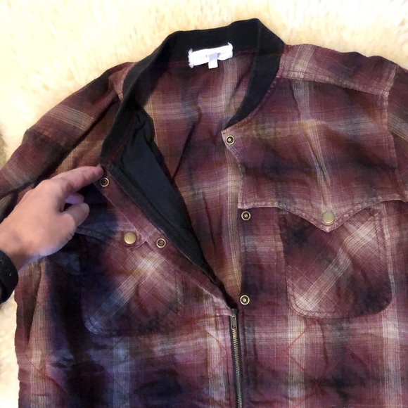 Quilted plaid shirt jacket - Picture 3 of 4